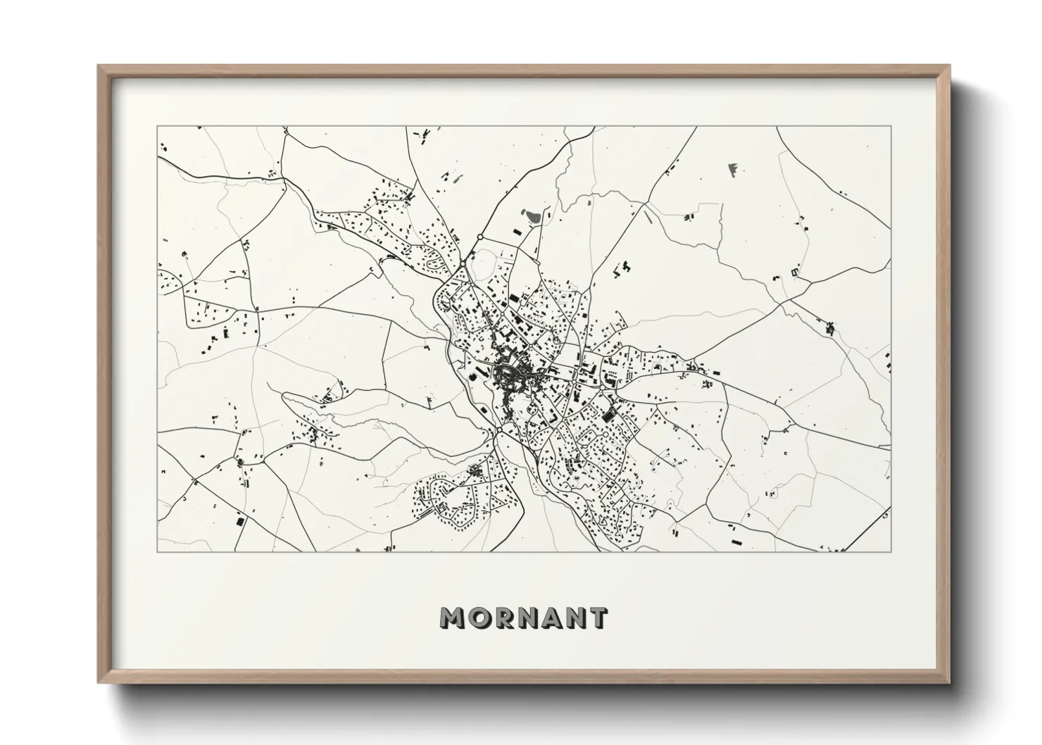 Une affiche de carte sur Mornant