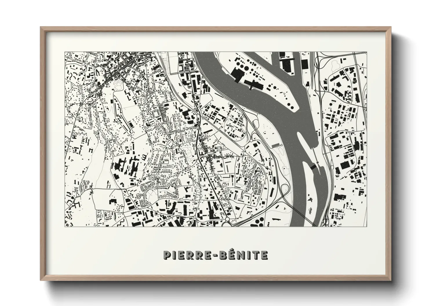 Une affiche de carte sur Pierre-Bénite