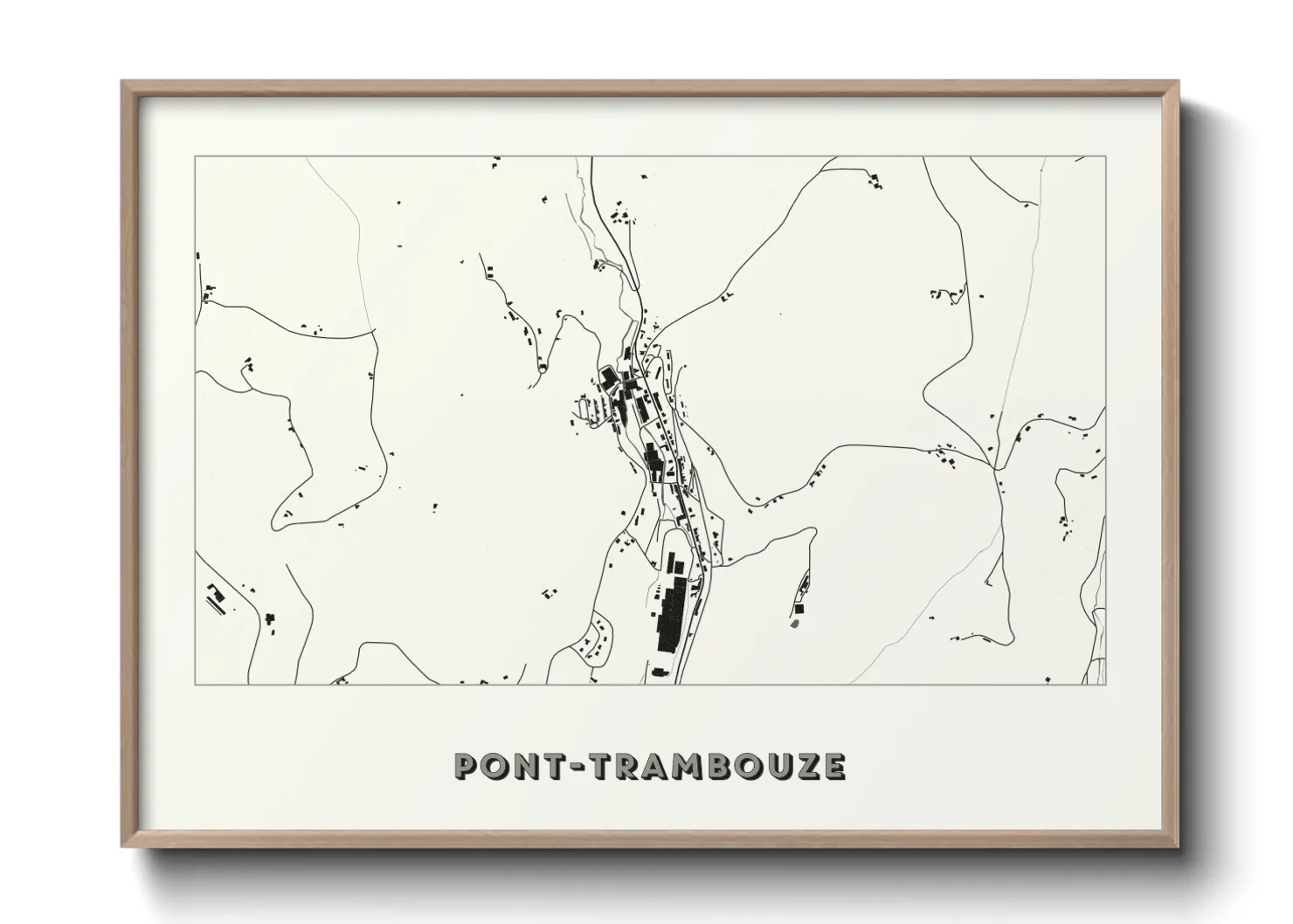 Une affiche de carte sur Pont-Trambouze