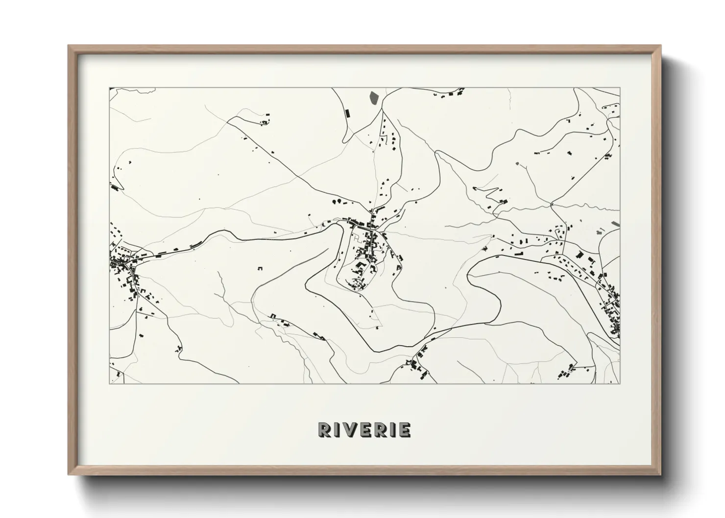 Une affiche de carte sur Riverie