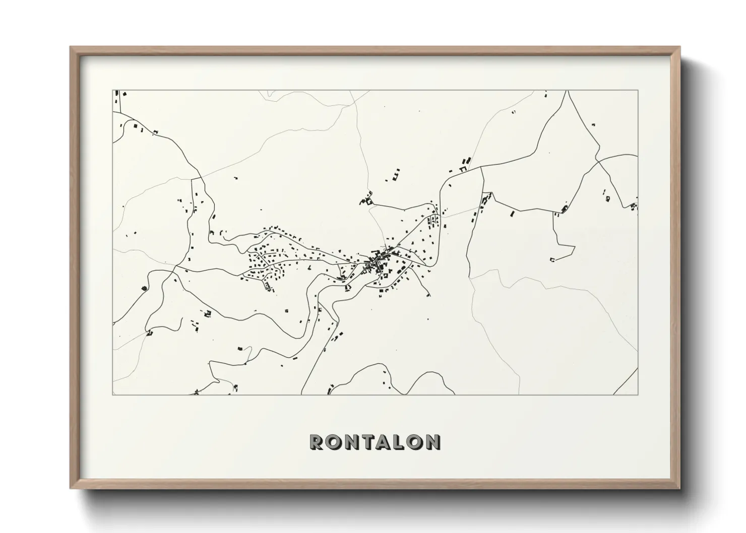 Une affiche de carte sur Rontalon