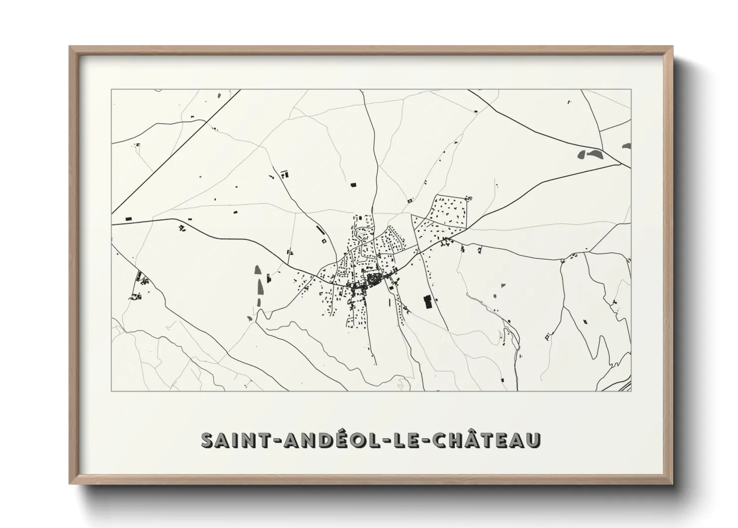 Une affiche de carte sur Saint-Andéol-le-Château