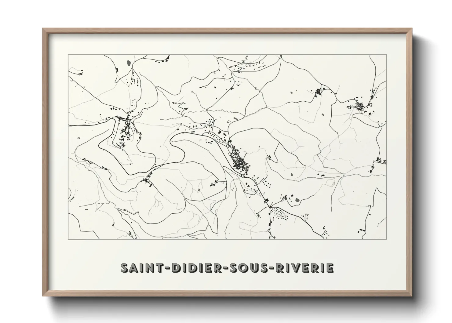 Une affiche de carte sur Saint-Didier-sous-Riverie