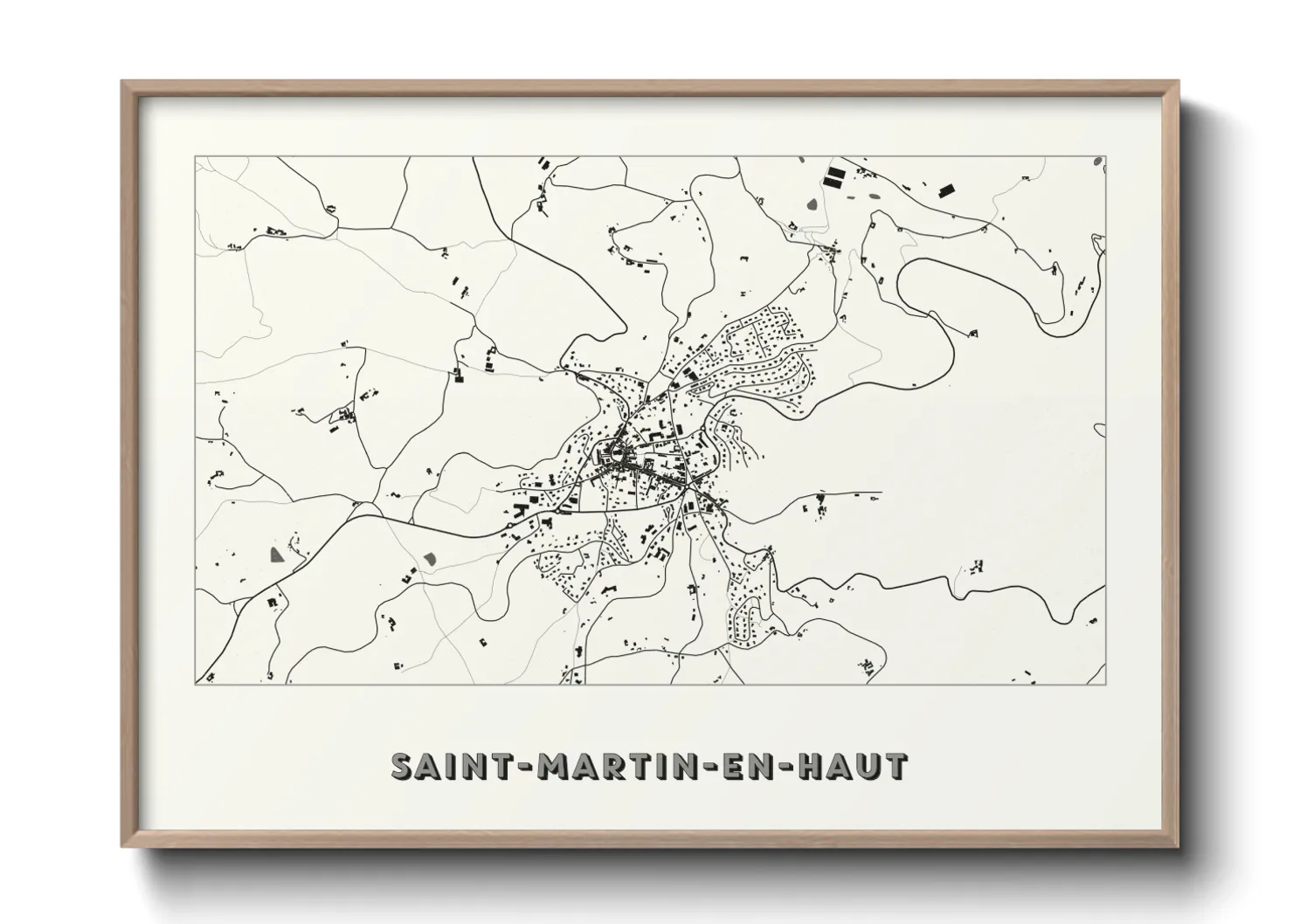 Une affiche de carte sur Saint-Martin-en-Haut