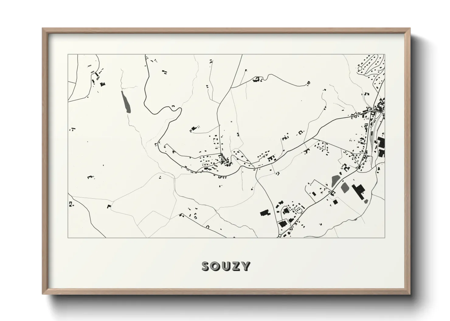 Une affiche de carte sur Souzy