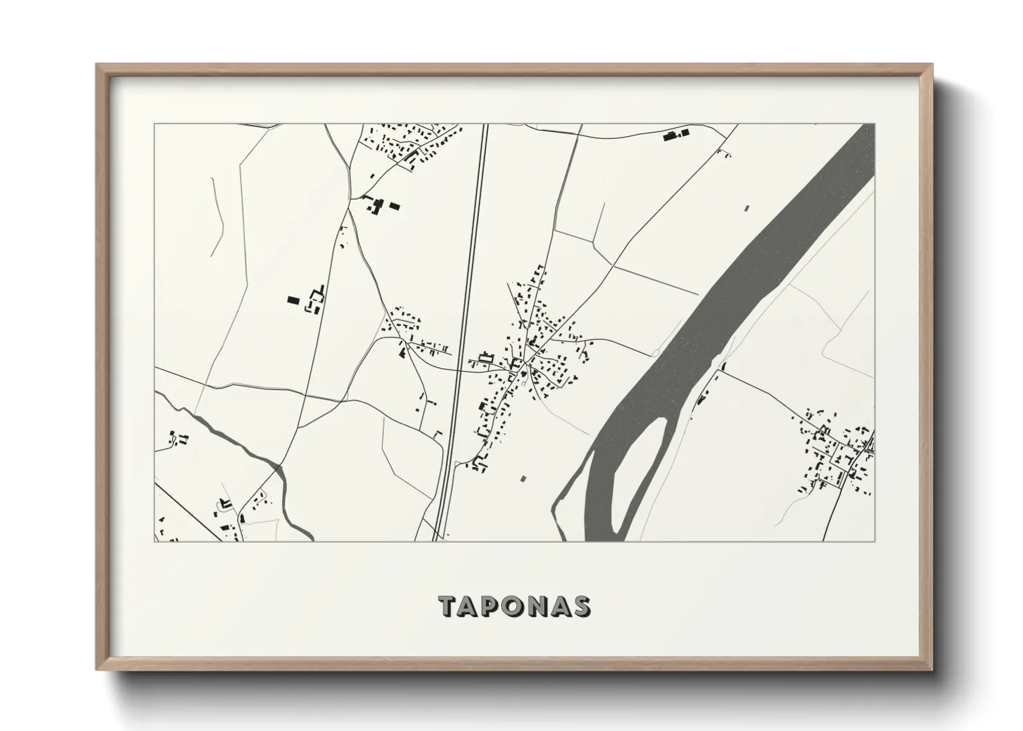 Une affiche de carte sur Taponas