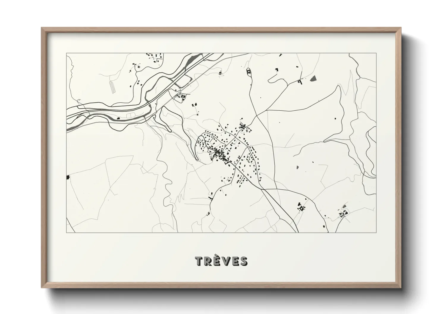 Une affiche de carte sur Trèves