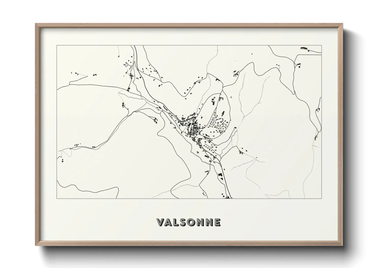Une affiche de carte sur Valsonne