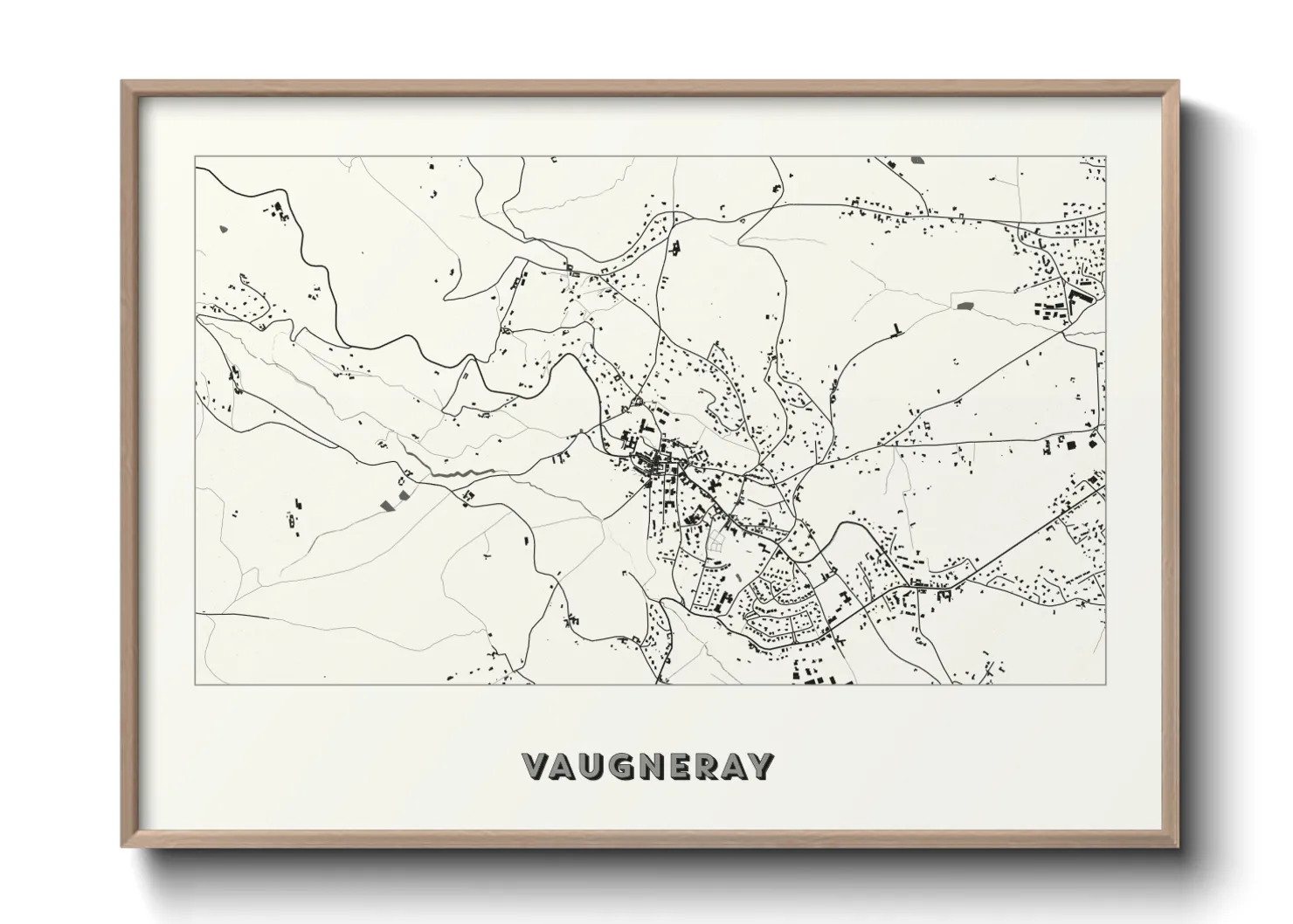 Une affiche de carte sur Vaugneray