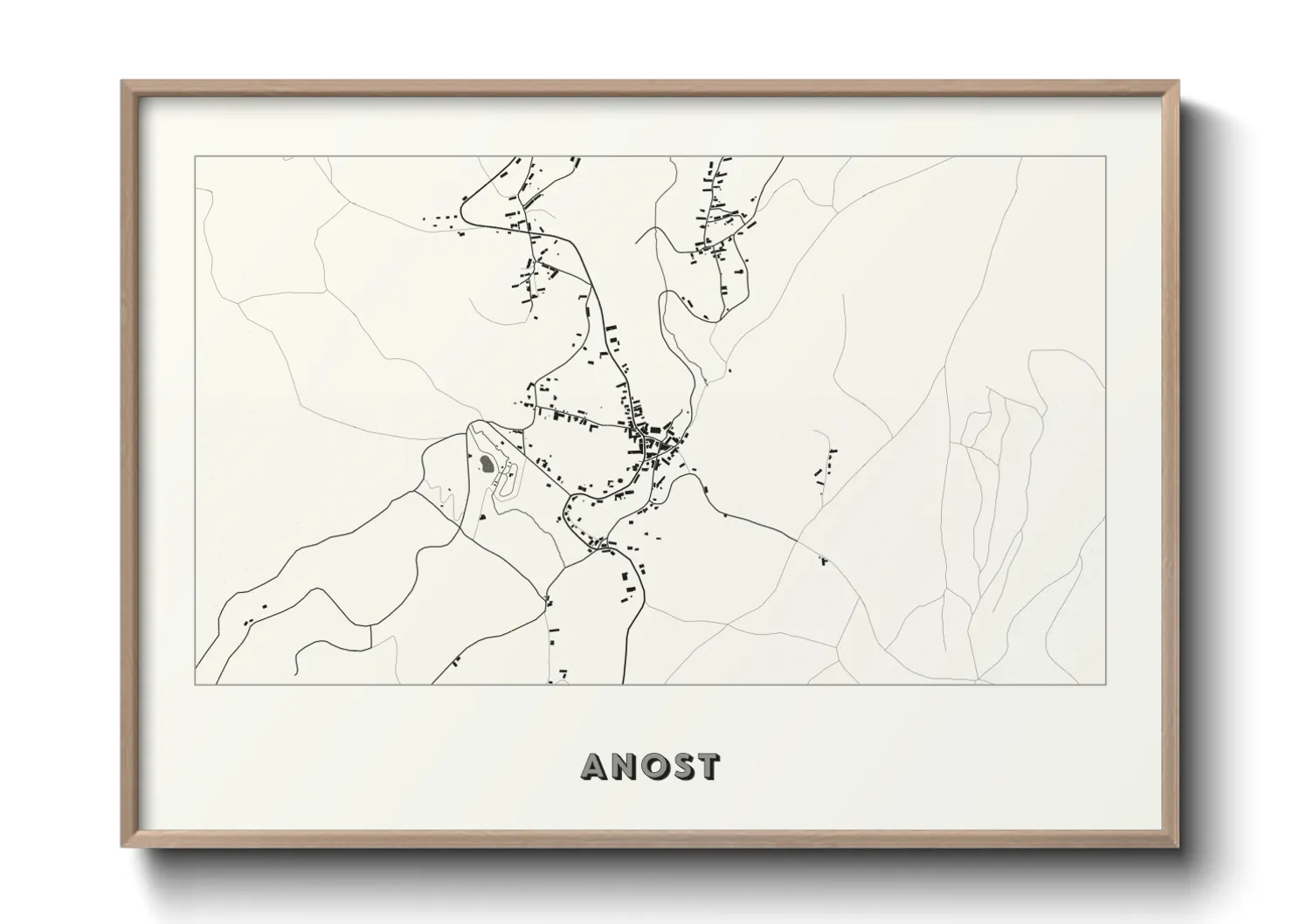 Une affiche de carte sur Anost
