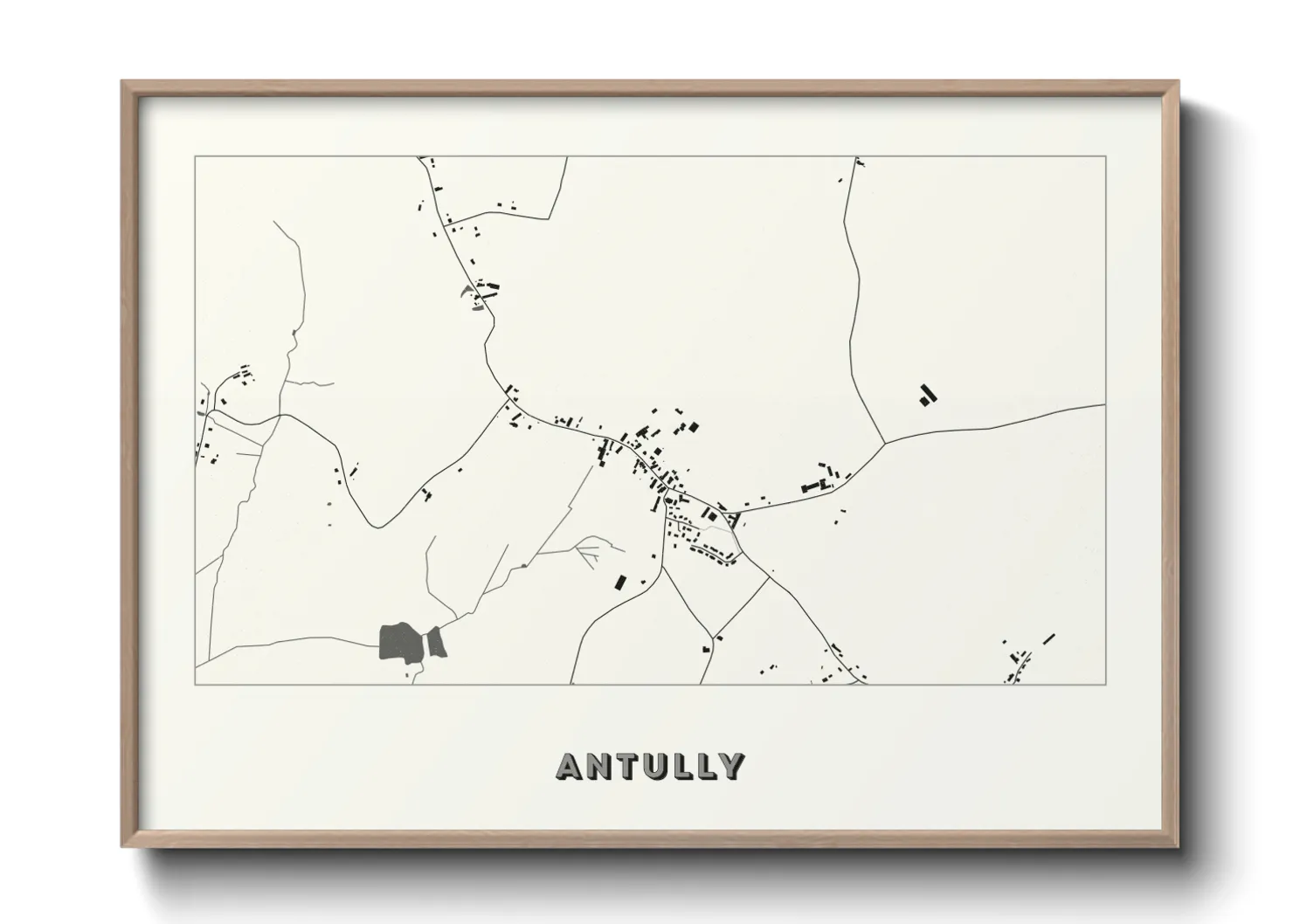 Une affiche de carte sur Antully