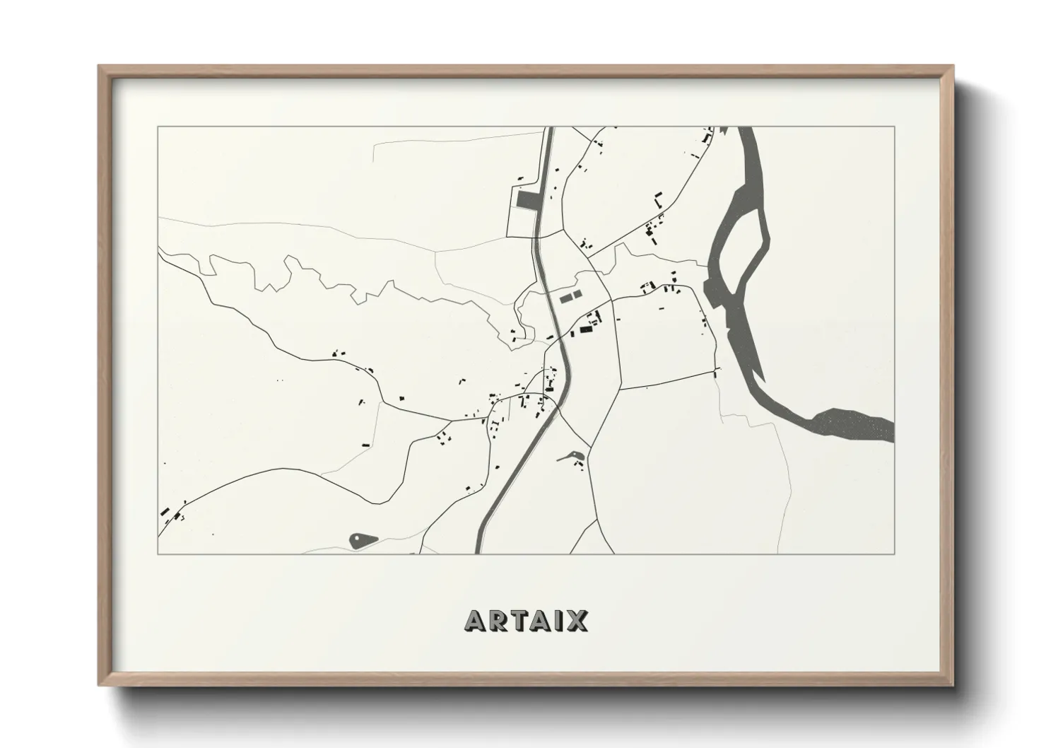 Une affiche de carte sur Artaix