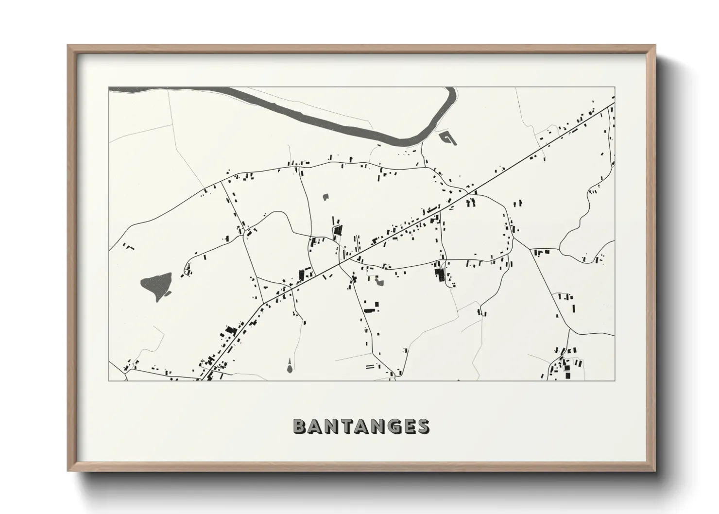 Une affiche de carte sur Bantanges