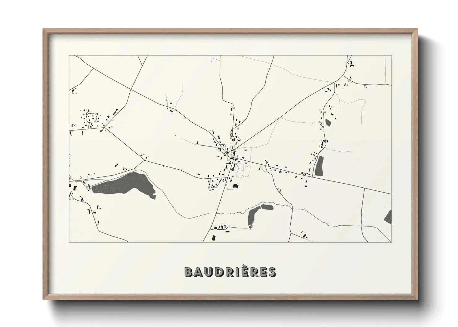 Une affiche de carte sur Baudrières