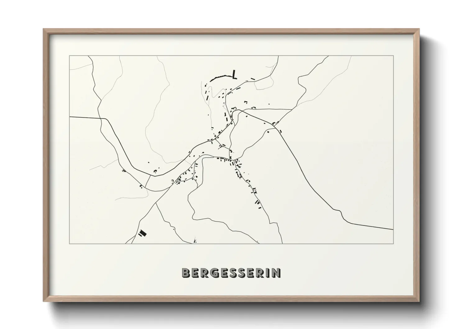 Une affiche de carte sur Bergesserin