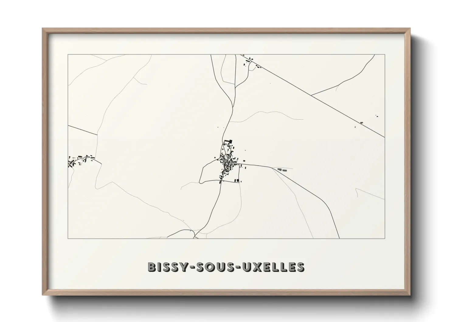 Une affiche de carte sur Bissy-sous-Uxelles