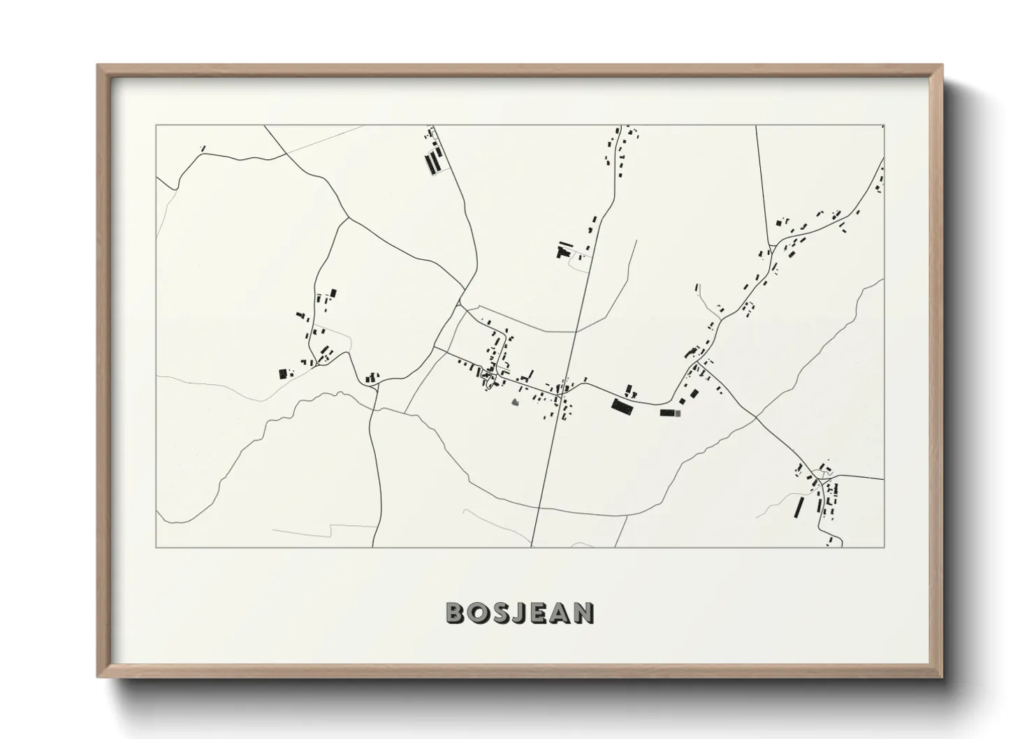 Une affiche de carte sur Bosjean