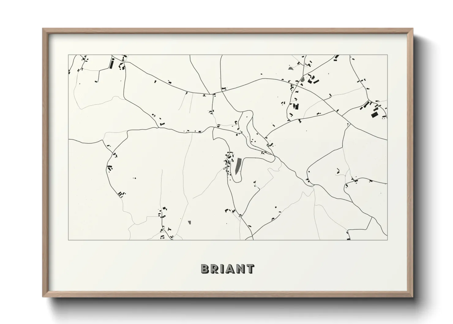 Une affiche de carte sur Briant