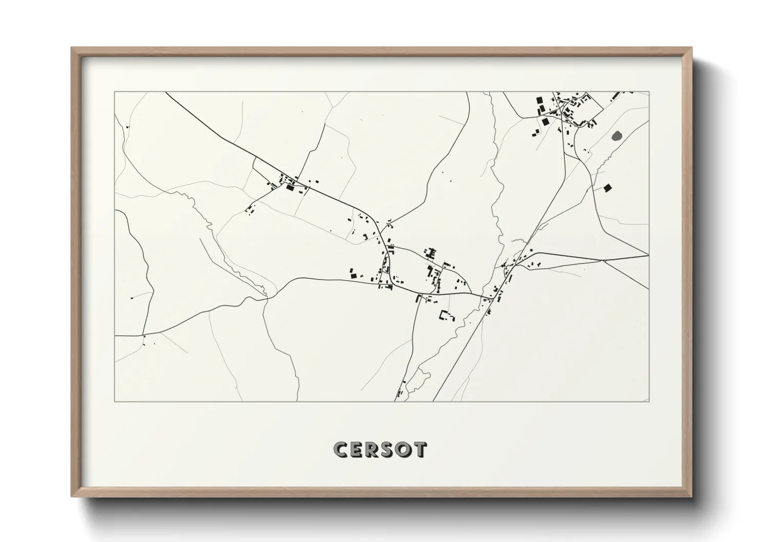 Une affiche de carte sur Cersot