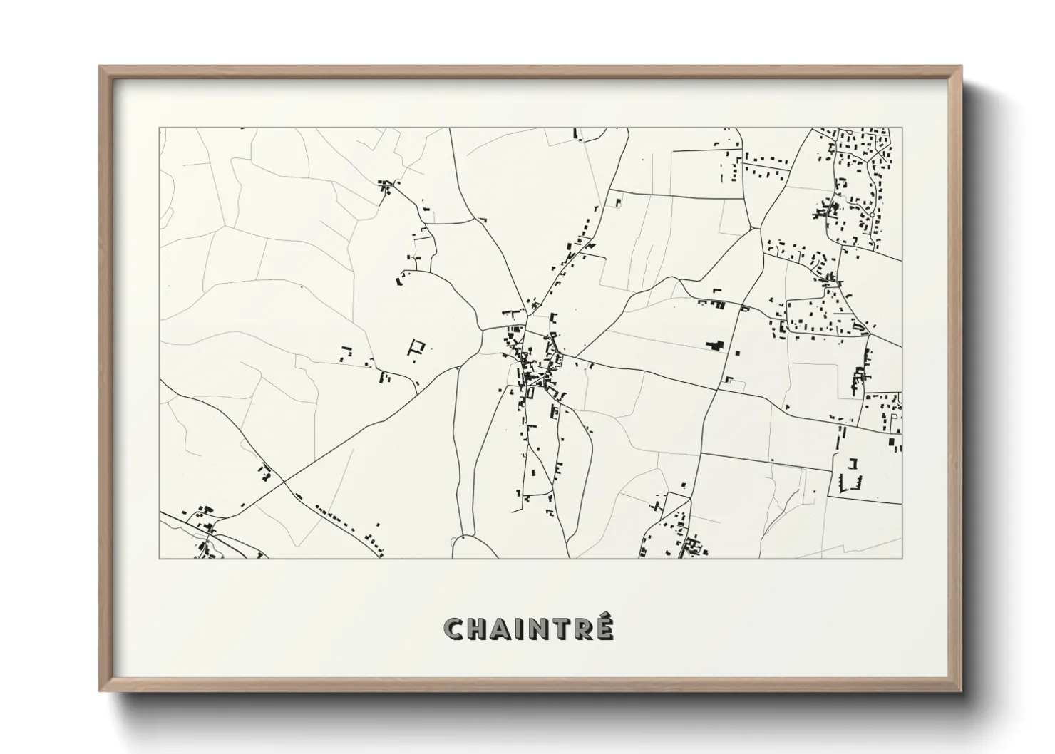 Une affiche de carte sur Chaintré