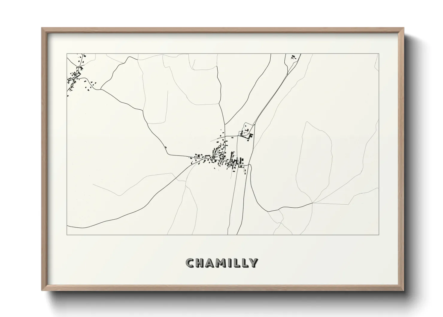 Une affiche de carte sur Chamilly