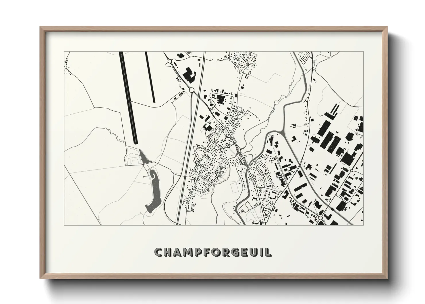 Une affiche de carte sur Champforgeuil