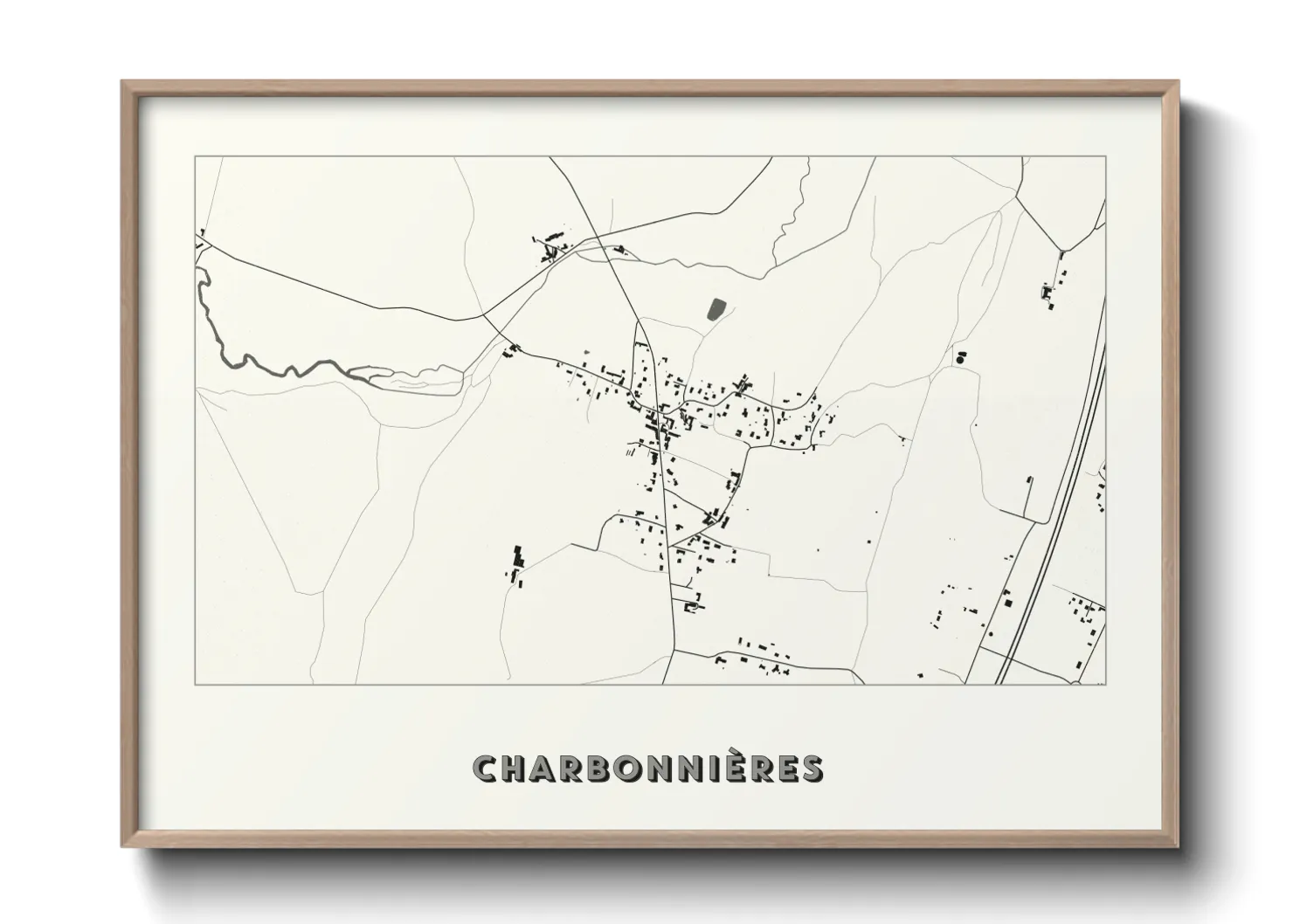 Une affiche de carte sur Charbonnières
