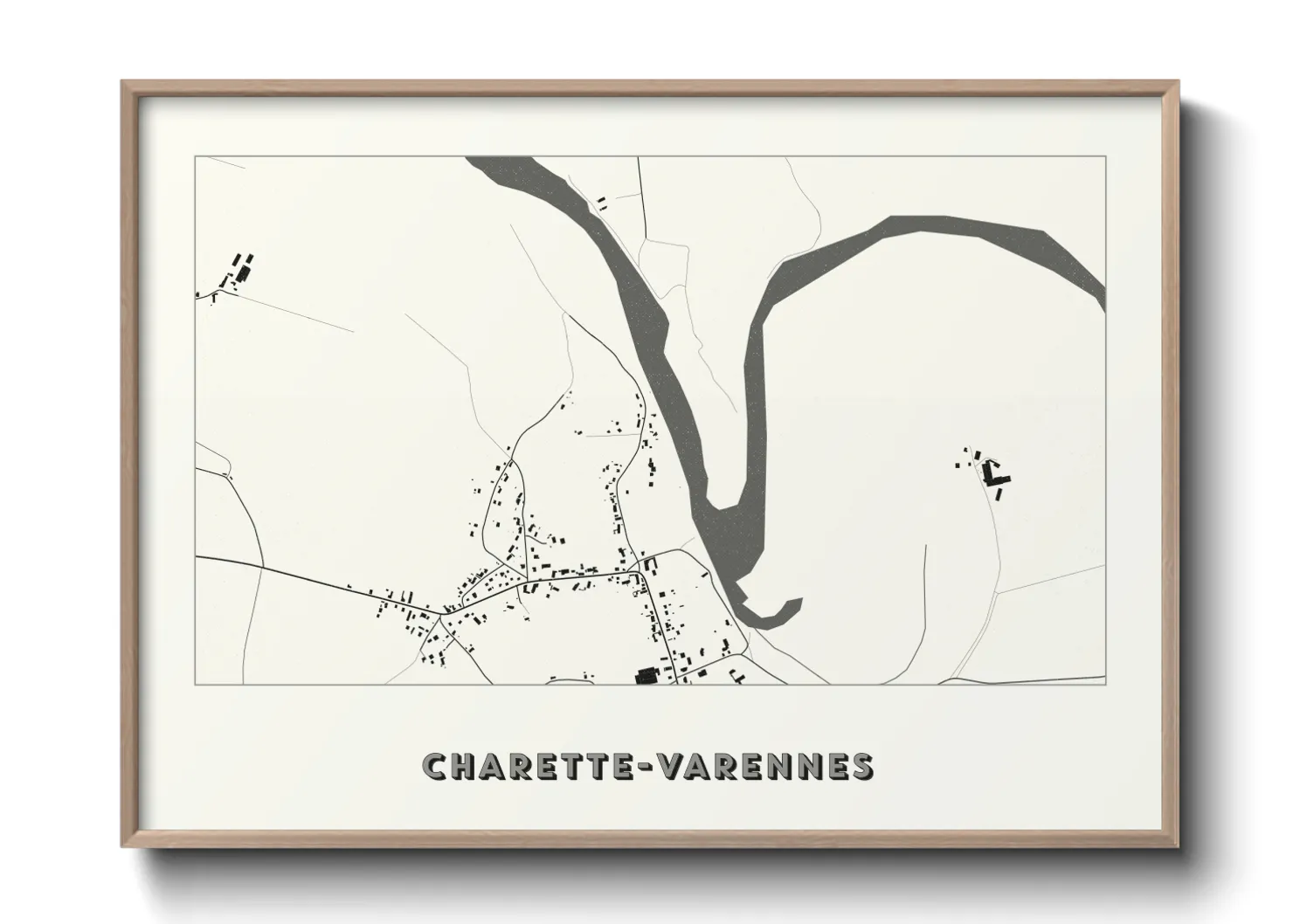 Une affiche de carte sur Charette-Varennes