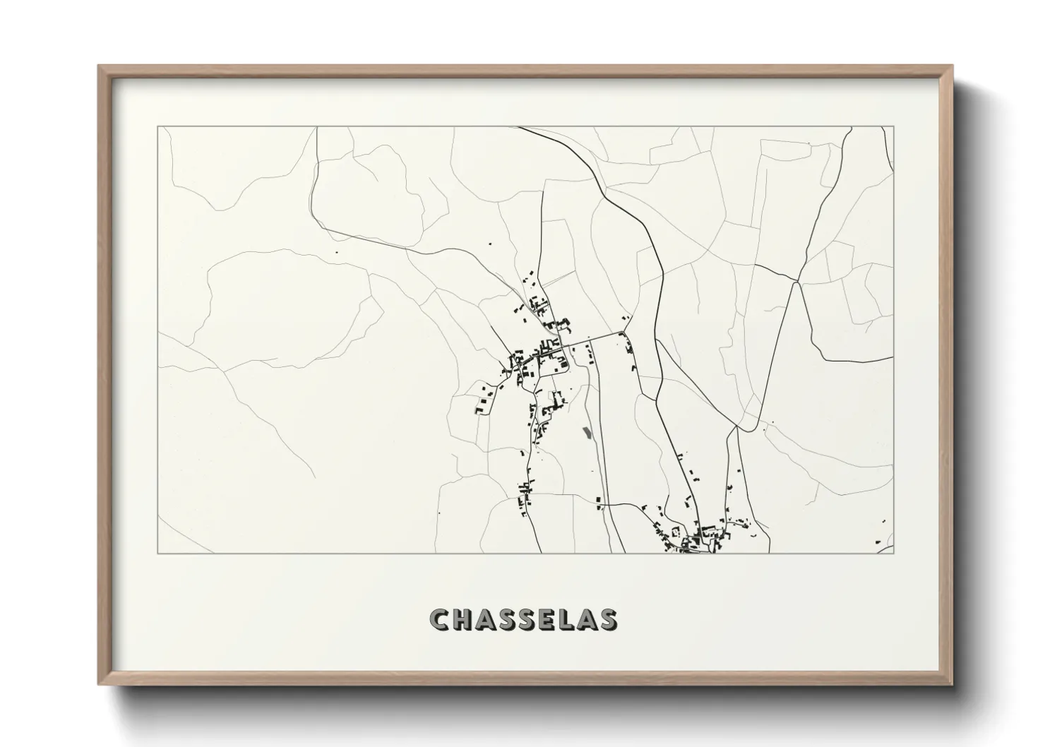 Une affiche de carte sur Chasselas