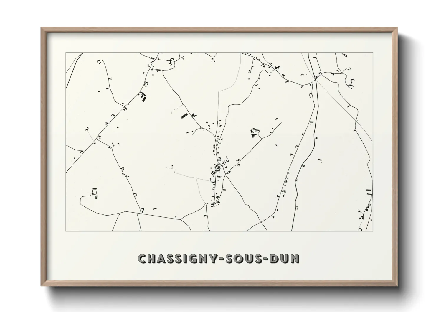 Une affiche de carte sur Chassigny-sous-Dun