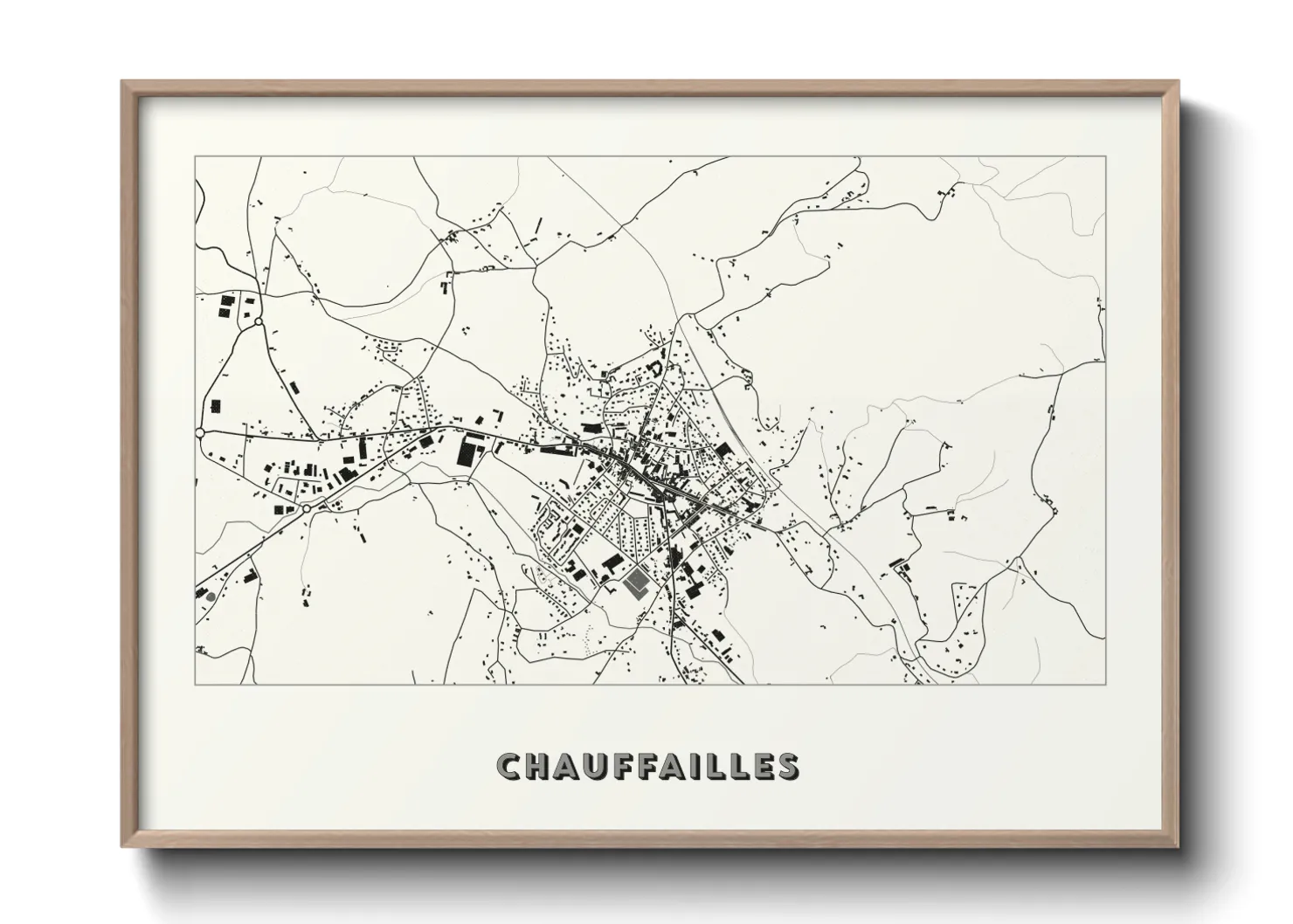 Une affiche de carte sur Chauffailles