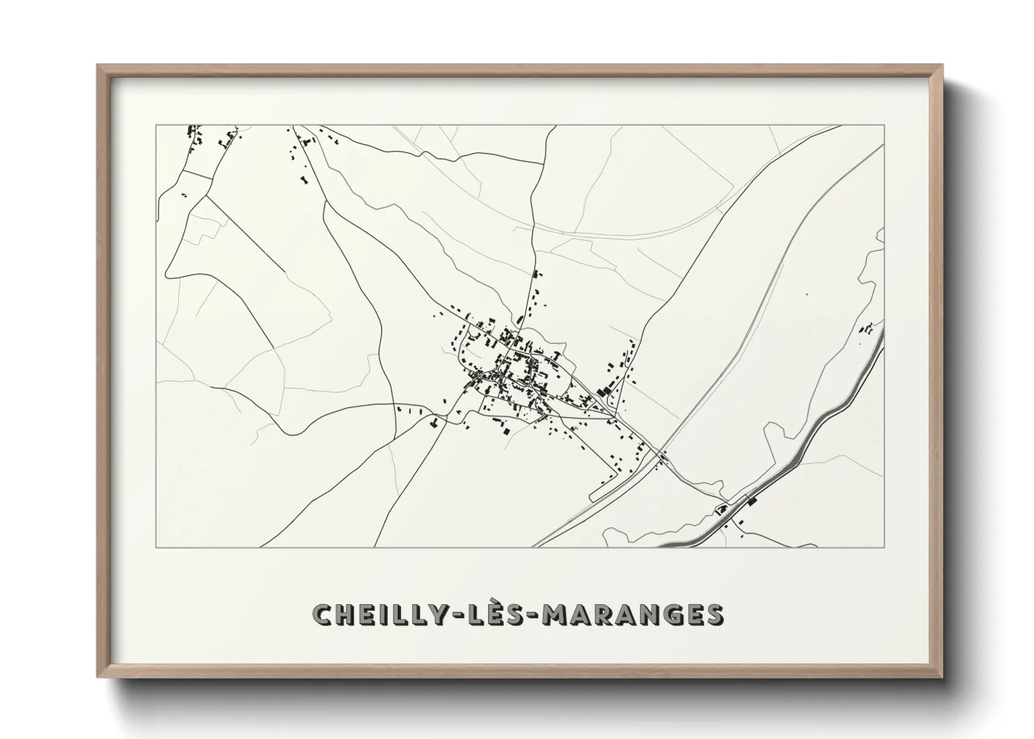 Une affiche de carte sur Cheilly-lès-Maranges