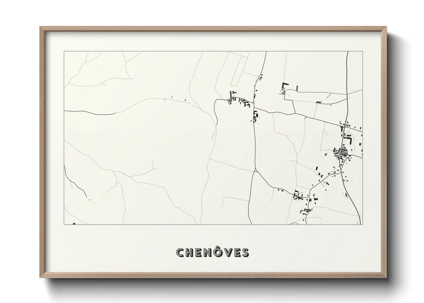 Une affiche de carte sur Chenôves