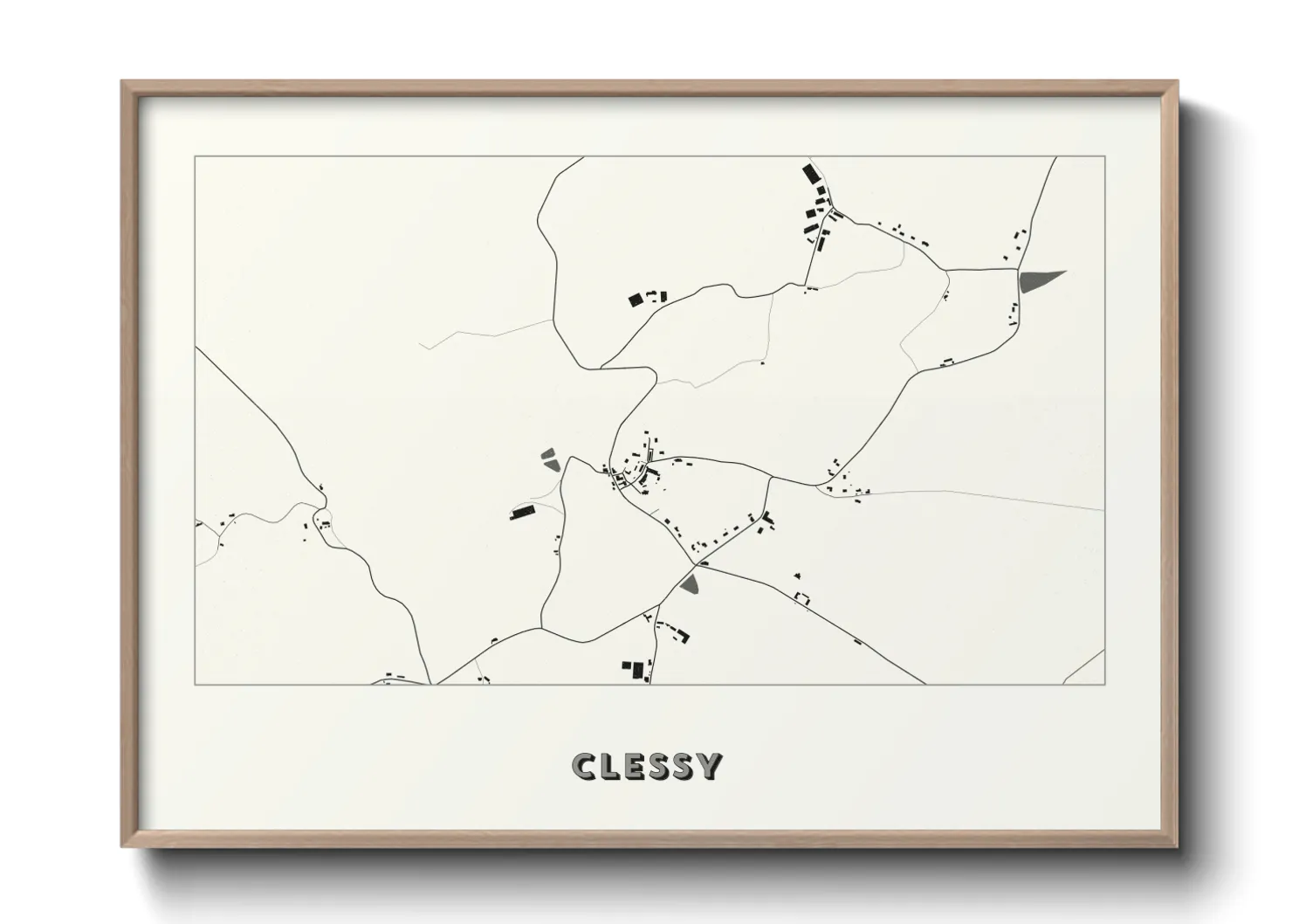 Une affiche de carte sur Clessy
