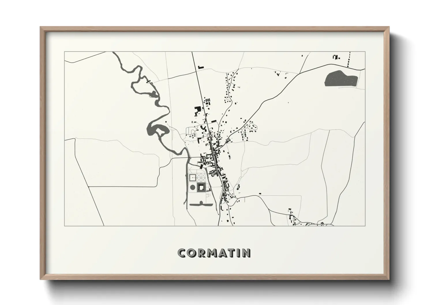 Une affiche de carte sur Cormatin