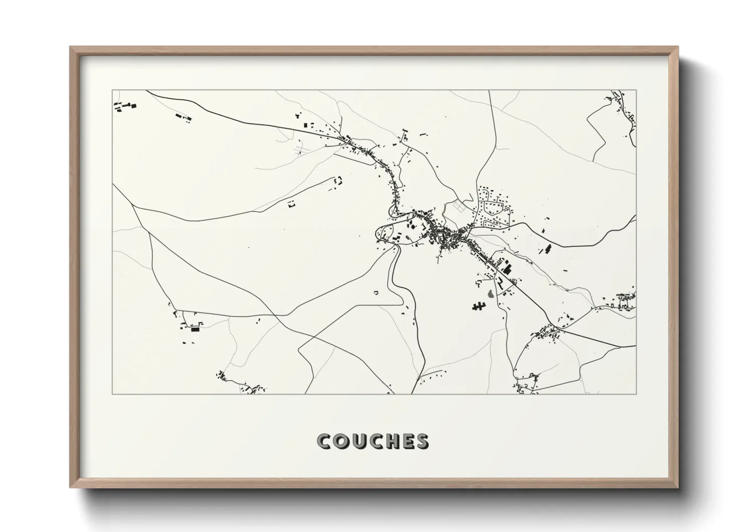 Une affiche de carte sur Couches