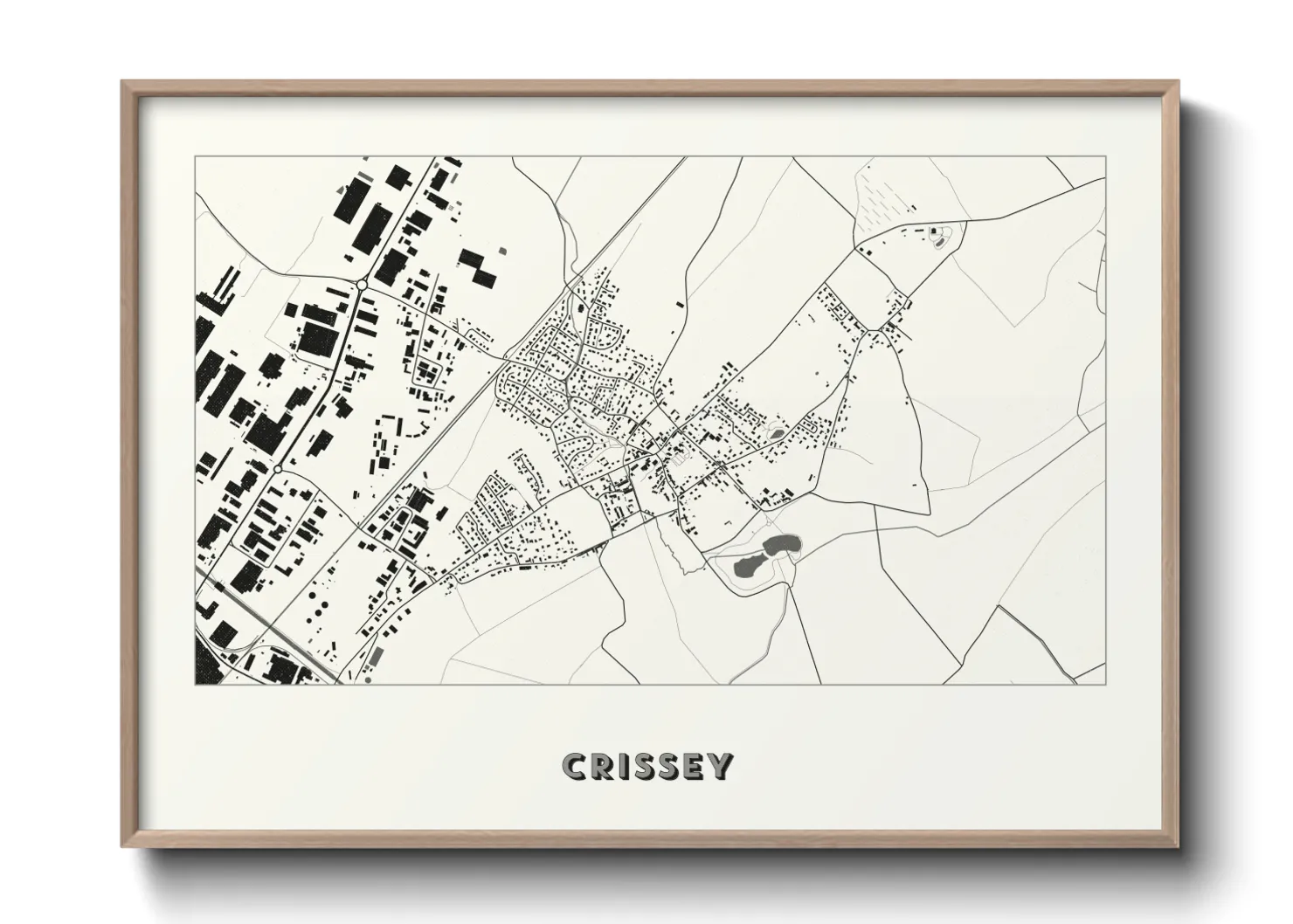 Une affiche de carte sur Crissey