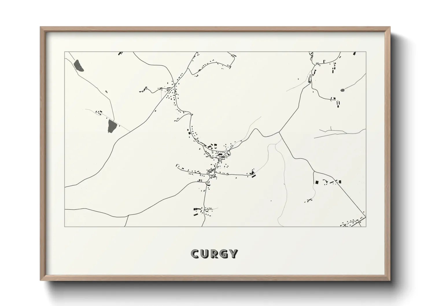 Une affiche de carte sur Curgy