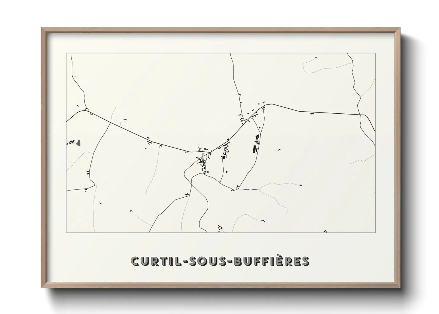 Une affiche de carte sur Curtil-sous-Buffières