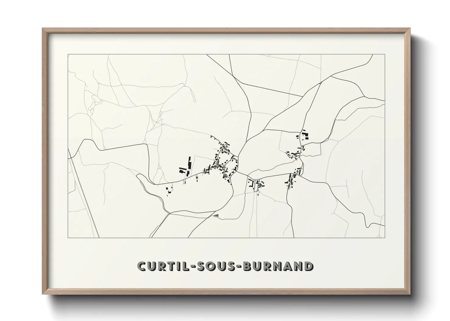 Une affiche de carte sur Curtil-sous-Burnand