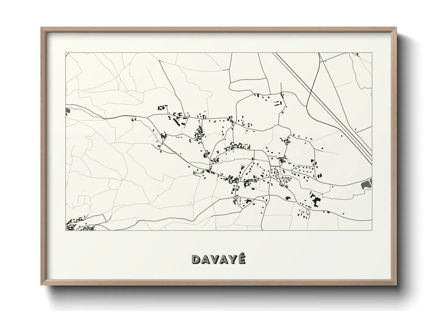 Une affiche de carte sur Davayé