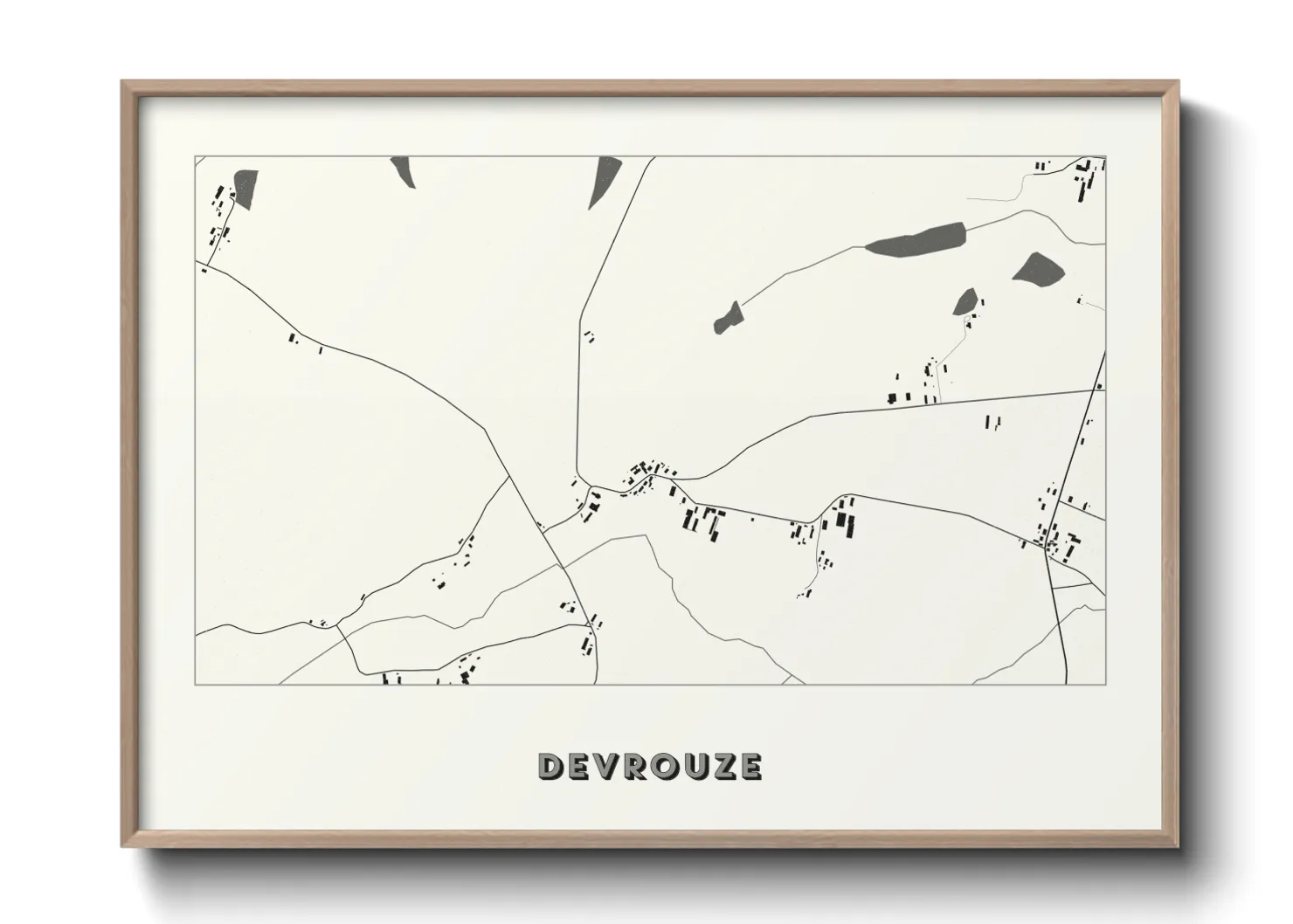 Une affiche de carte sur Devrouze