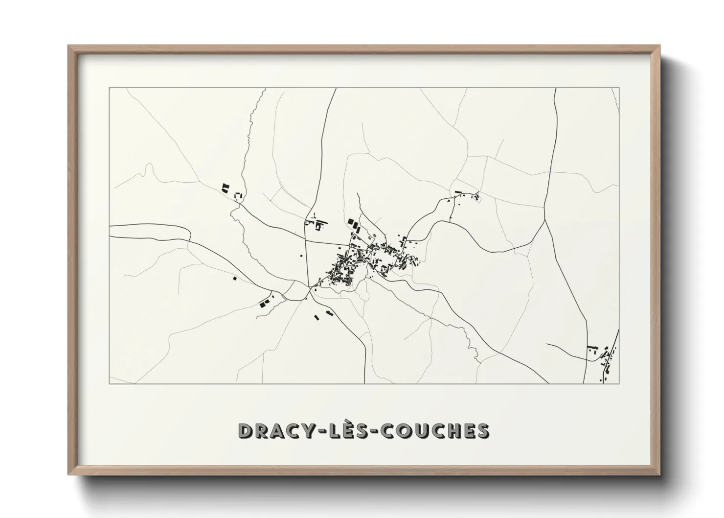 Une affiche de carte sur Dracy-lès-Couches