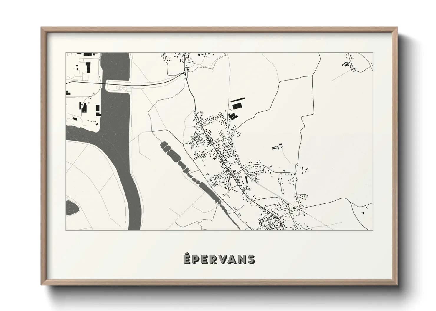 Une affiche de carte sur Épervans