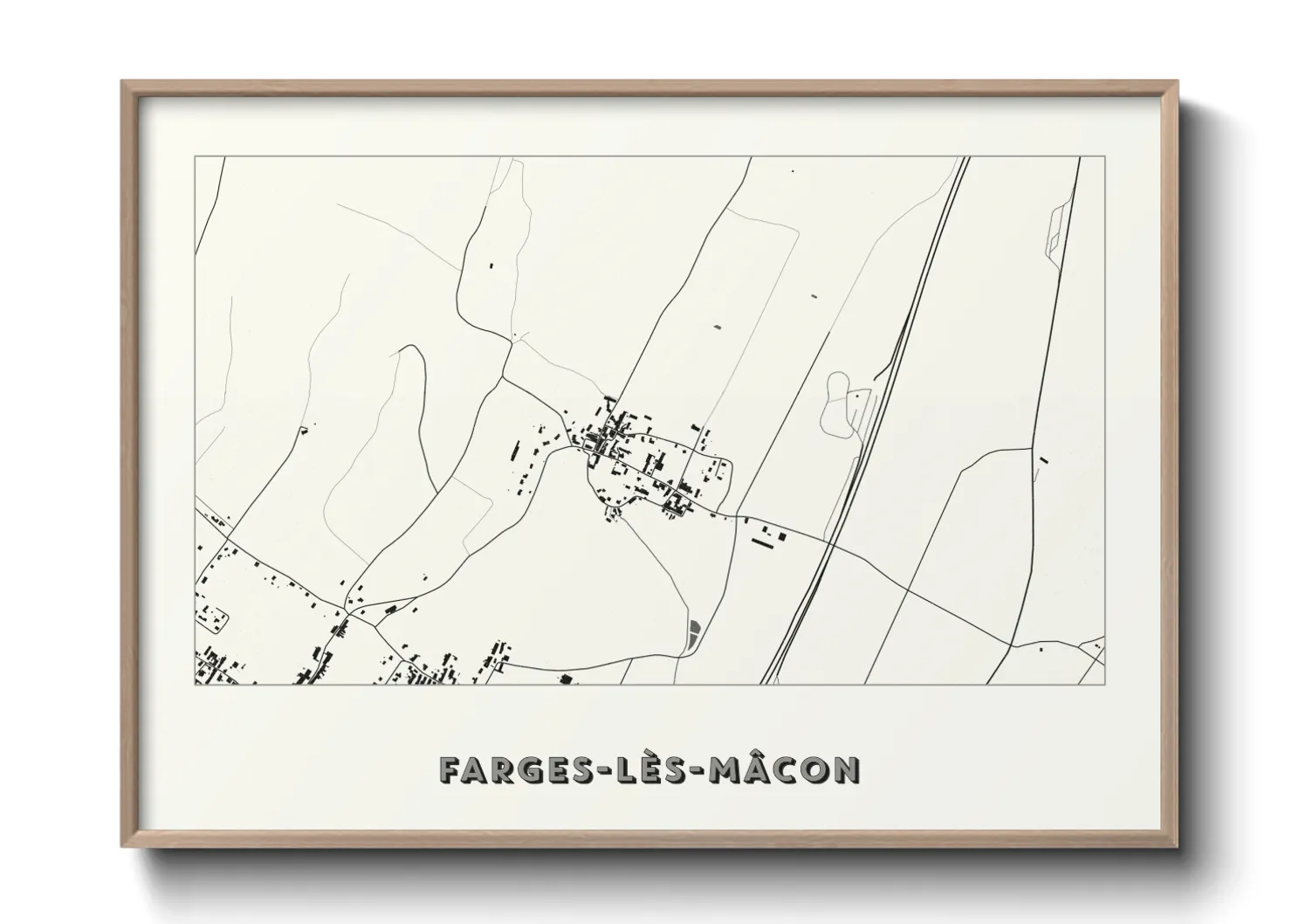 Une affiche de carte sur Farges-lès-Mâcon