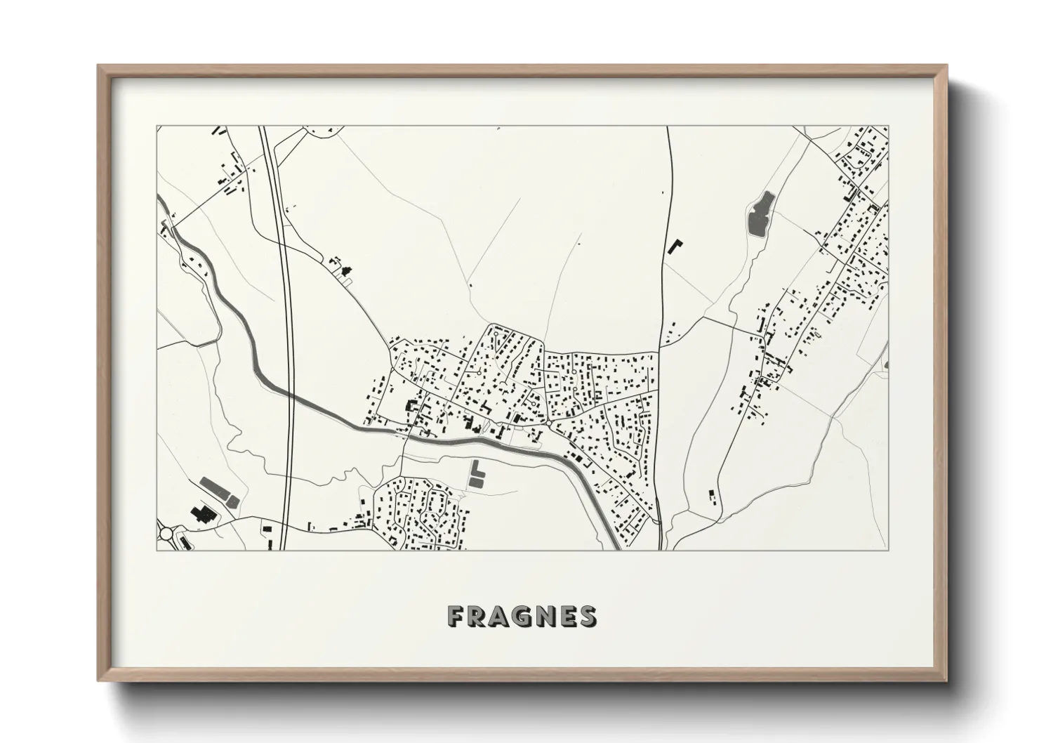 Une affiche de carte sur Fragnes