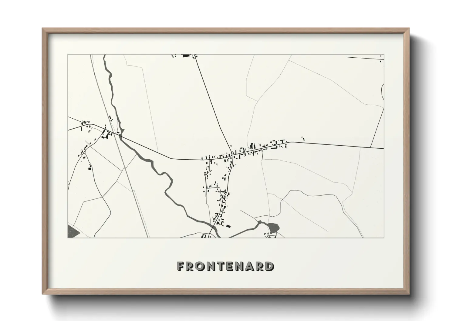 Une affiche de carte sur Frontenard