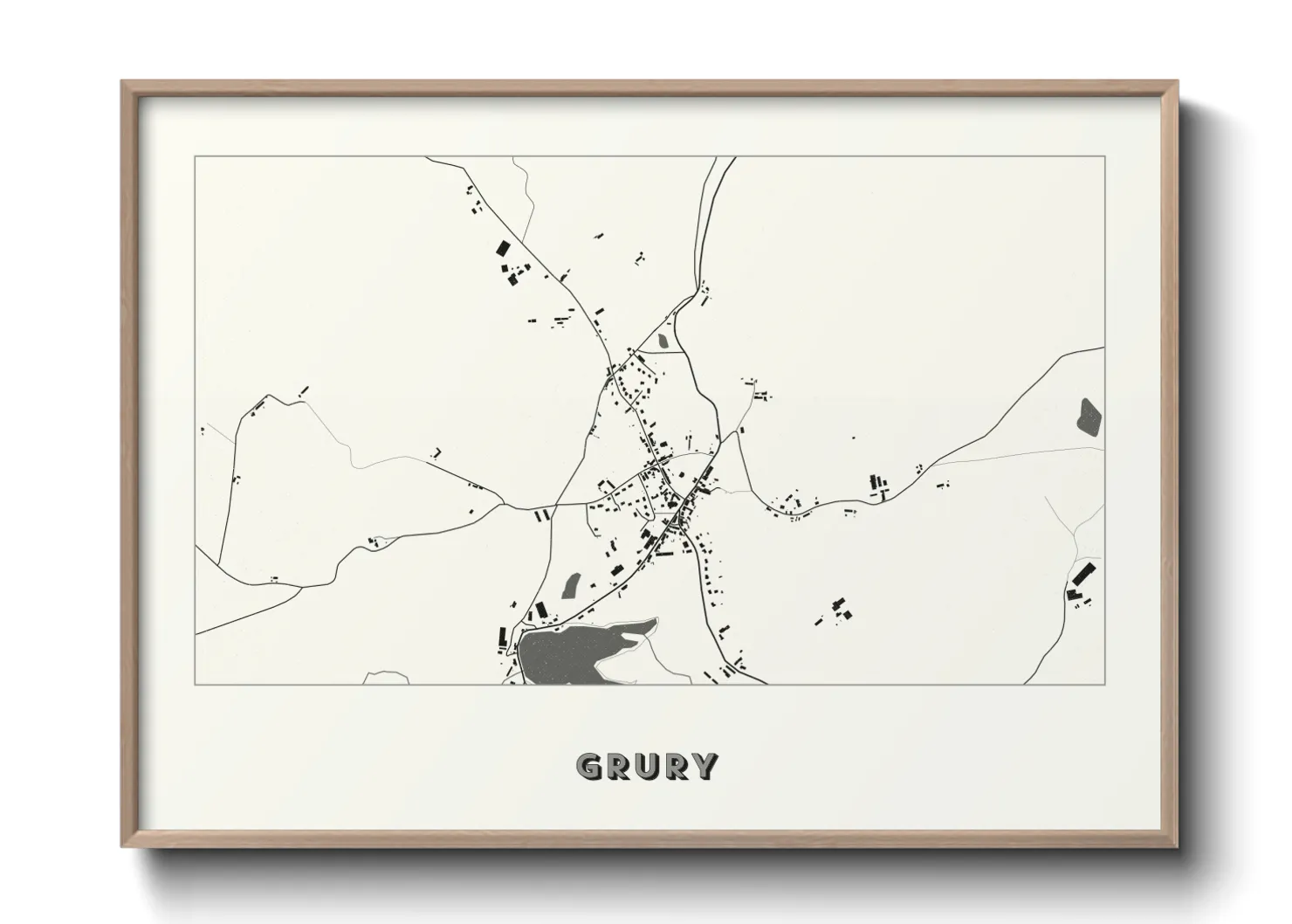 Une affiche de carte sur Grury