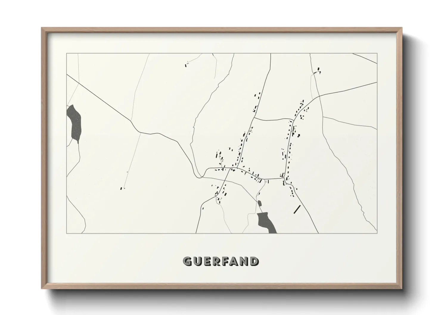 Une affiche de carte sur Guerfand