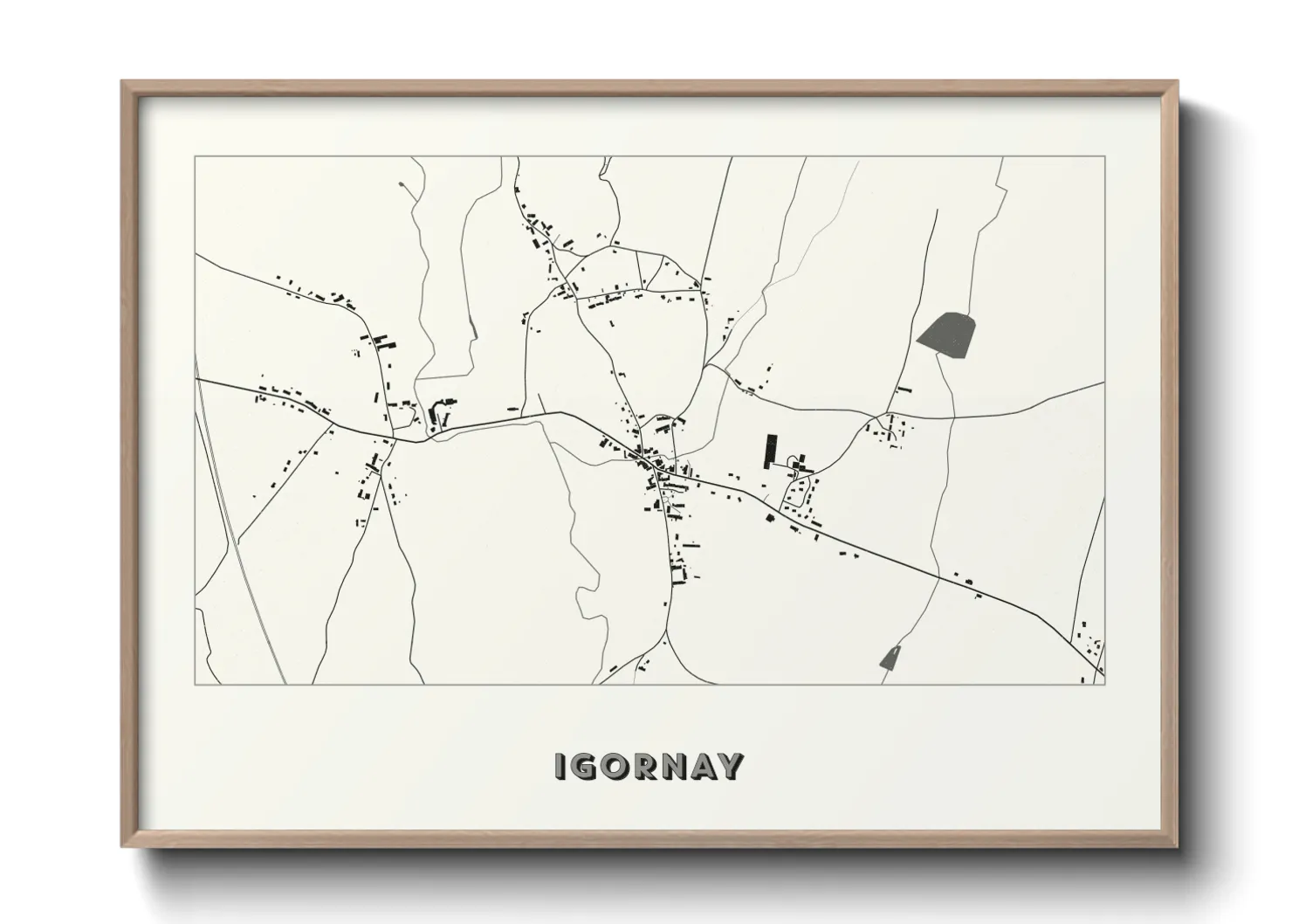 Une affiche de carte sur Igornay